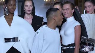 Balmain SpringSummer 2019 womenswear show [upl. by Kaazi485]