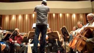 Lost composer Michael Giacchino rehearses with the Lost Live orchestramp4 [upl. by Nwadal]