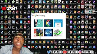 iShowSpeed OPENS GOOGLE VIRUS FULL VIDEO [upl. by Aicilat]