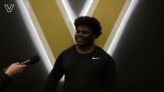 Vandy Football  Zaylin Wood Interview Spring Practice [upl. by Eiahpets]