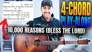 Matt Redman  10000 Reasons Bless the Lord  4Chord PlayAlong with lyrics amp chords [upl. by Elpmid]