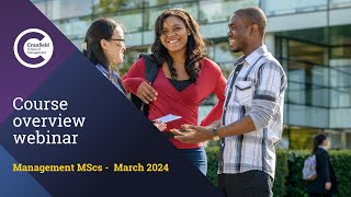 Course overview webinar Management MSc courses [upl. by Lauralee131]