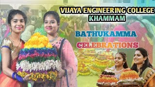 BATHUKAMMA CELEBRATIONS IN VIJAYA ENGINEERING COLLEGE 2023 bathukamma celebration in vec [upl. by Wilfreda]