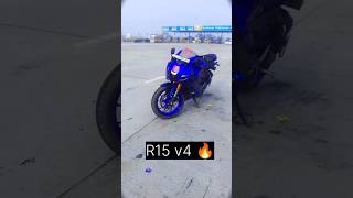 New model r15 v4 blue colour 🔥r15yamahabikebikelover motovlogyoutubeshorts viralvideoshorts [upl. by Menken]