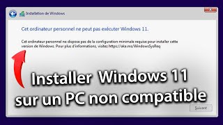 Installer Windows 11 sur un vieil ordinateur  Tuto [upl. by Lenette]