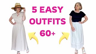 5 Low Effort Summer Outfits For Women Over 60 [upl. by Isia]