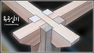 making the strongest 3way leg joinery  castle joint woodworking [upl. by Krishna888]