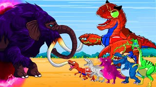 Elephants vs Rhinoceros Dinosaurs TITANOSAURUS Velociraptor Jurassic World of friendly Dinosaurs [upl. by O'Reilly]