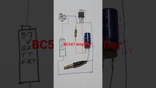 BC547 transistor amplifierAmplifier circuitAmplifier electronic shortsfeed [upl. by Auburta]