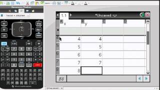 TINspire CX MiniTutorial Scatterplots [upl. by Oremo]