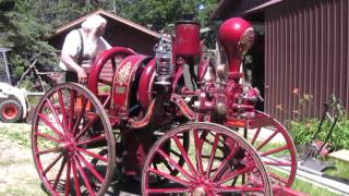 STARTING A 1904 WATEROUS GAS POWERED PUMPER [upl. by Maroj]