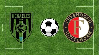 Heracles vs Feyenoord Samenvatting  Eredivisie 2324  PES 21 [upl. by Narahs]