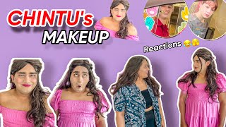 CHINTU’s MAKEUP 🫣🤣  PART 2 🤣🙈  FUNNY VLOG 🤣  NACH ❤️ [upl. by Assyli]