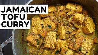 Jamaican Vegan Tofu Curry  VEGAN CURRY CHICKEN Recipe [upl. by Alyson]