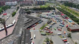 VOLANDO EN DRONE 4K BOGOTA  TERMINAL DE TRANSPORTE  COLOMBIA [upl. by Atarman615]