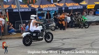 Pt 3 Daytona Bike Week Stunts Dyno amp Bike Show  Teddy Morse’s Harley Davidson [upl. by Greenleaf]