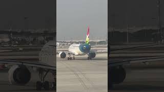 Air Seychelles A320 at Doha Airport airseychelles airbus a320 doha seychelles viral [upl. by Hunger]