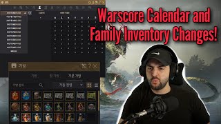 Warscore Calendar amp Family Inventory Changes  July 27th Global Labs [upl. by Helfant259]