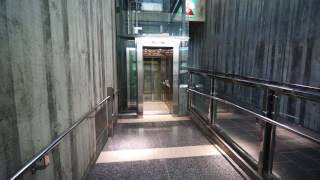 Sweden Stockholm Hagsätra subway station SMW elevator  going down [upl. by Elitnahc]