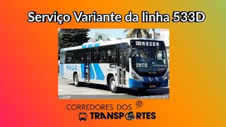 Serviço variante da linha de ônibus 533D da Mauá [upl. by Photima]