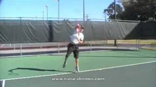 Right Handed Serve DemonstrationNatural Two Handled Racket [upl. by Sheelah715]