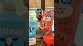 Cookie butter cereal fair life milk and sweet potato thumb print Walmart review [upl. by Eyahs]