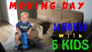 24 Hours With 5 Kids on a Moving Day [upl. by Curley]