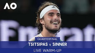 LIVE Tsitsipas v Sinner WarmUp Rod Laver Arena  Australian Open 2022 [upl. by Agretha366]