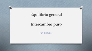 Ejemplo equilibrio general intercambio puro [upl. by Linden]