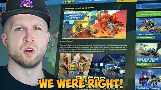 WE WERE RIGHT  Trove Community Letter [upl. by Aliakim]