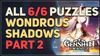 All 6 Lantern Riddle Puzzles Wondrous Shadows Genshin Impact [upl. by Sykes9]