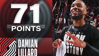 Damian Lillard’s INCREDIBLE 71PT Performance  February 26 2023 [upl. by Lonier]