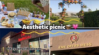 Aesthetic picnic with friends 💗🧺 dayout with friends✨ EME mess [upl. by Ruthann]