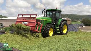 John Deere 7810 Sound Buckraking Grass 🚜👌 [upl. by Kile]