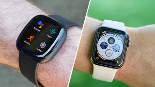 Apple Watch Vs Fitbit Watch Which Fitness Tracker is Better 2023 [upl. by Lennahc]