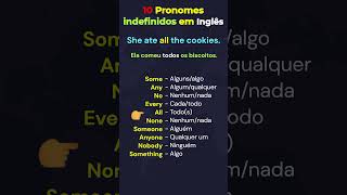 Principais pronomes indefinidos em inglês  aprenderingles cursodeingles ingles [upl. by Abdulla]