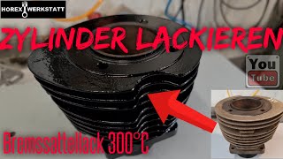 Motorradzylinder selber lackieren mit Bremssattellack  Motor mit hitzebeständigem Lack beschichten [upl. by Annatsirhc289]