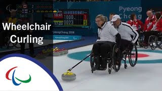 Wheelchair curling Canada v Finland  Round Robin  Pyeong… [upl. by Amsirp6]