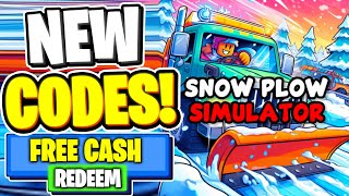 NEW ALL WORKING CODES FOR Snow Plow Simulator IN DECEMBER ROBLOX Snow Plow Simulator Codes [upl. by Adnovoj842]