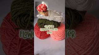 🌷Crochet Flower Pot Coaster🌷 crochet aesthetic shorts [upl. by Neeuq178]