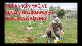 Motorlu Tırpana Yağ ve Benzin Nasıl Konur [upl. by Ocire]