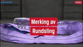 Merking av rundsling [upl. by Yraeht]