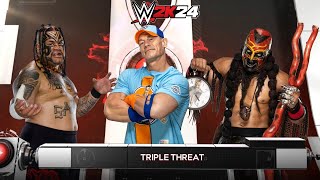 WWE 2K24  John Cena vs Umaga vs Boogeyman  Wrestlemania 31 [upl. by Oibaf484]