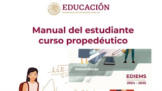 Manual del curso propedéutico EDIEMS Matemáticas COMPLETO 20242025 [upl. by Kenwee]