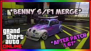 NO 2 CONSOLES GTA 5 MERGE GLITCH BENNYSF1 WHEELS MERGE GLITCH AFTER PATCH 167 [upl. by Kcinomod24]