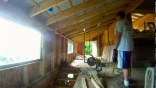 Building a partition wall for the Storage Room  91 My DIY Garage Build HD Time Lapse [upl. by Norag895]