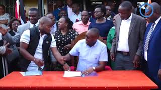 Governor Samboja signs the County budget [upl. by Ddahc673]