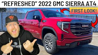 FIRST LOOK “Refreshed” 2022 GMC Sierra AT4 Duramax [upl. by Onirefez465]