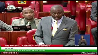 Ichung’wah has brought the motion for Parliament to go on recess on Friday 28th June 2024 [upl. by Navonod]