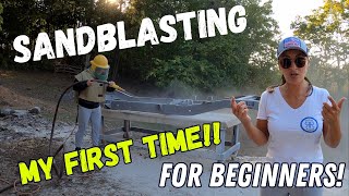 SANDBLASTING FOR BEGINNERS MY FIRST TIME HOW TO SANDBLAST [upl. by Letnom]